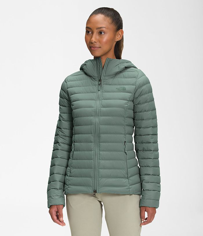 Casaca De Pluma The North Face Mujer Stretch Sudadera Con Capucha Verde - Peru 43850UCXS